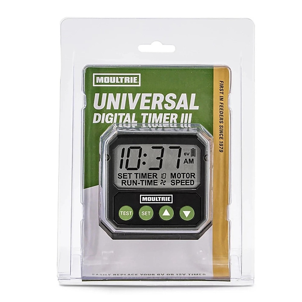 Moultrie Universal Digital Timer III Deer Feeder Timer, Bluetooth, 10 Feeds